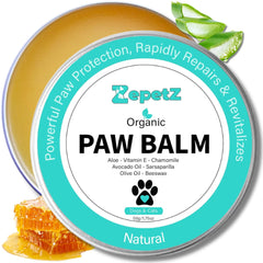 Baume ZepetZ pour pattes et museaux, pot visible, soin naturel.