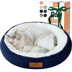 Zerbuger coussin-donut chat 20in bleu marine, repos moelleux.