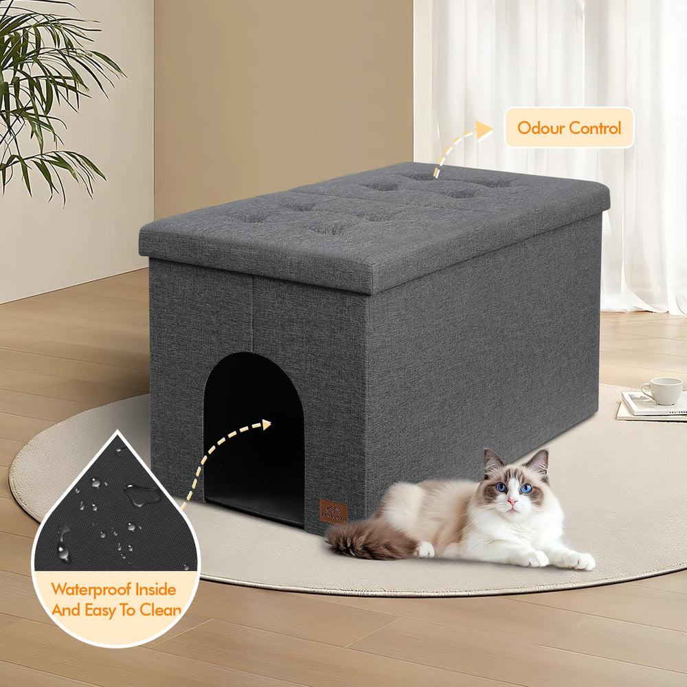 Zerbuger Litière Chat Grand Espace 30x20x20: espace suffisant pour bouger et creuser
