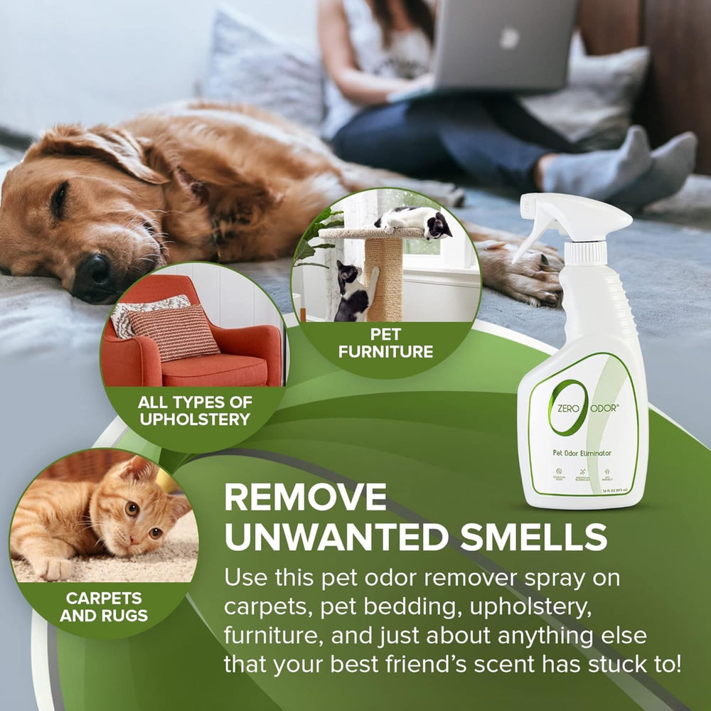 Zero Odor, application sur meubles, rafraîchit les surfaces et tissus.