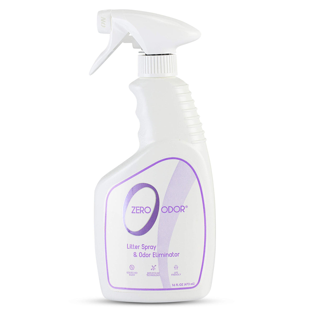 Zero Odor bouteille spray Litière 16oz: élimine durablement les odeurs de litière.