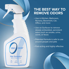 Zero Odor appliqué sur textiles, tissus frais et propres.