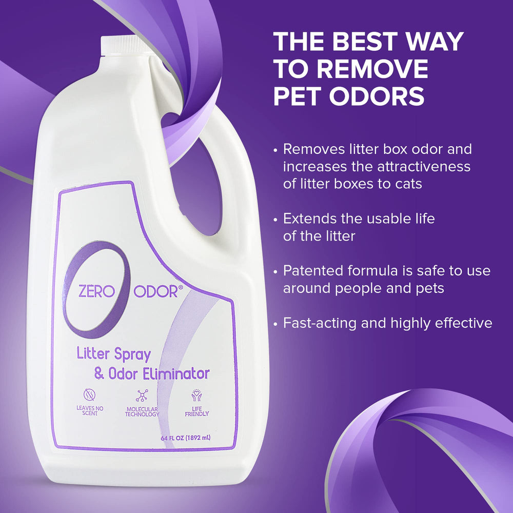 Zero Odor – pour litière argile et clumping, entretien facilité.