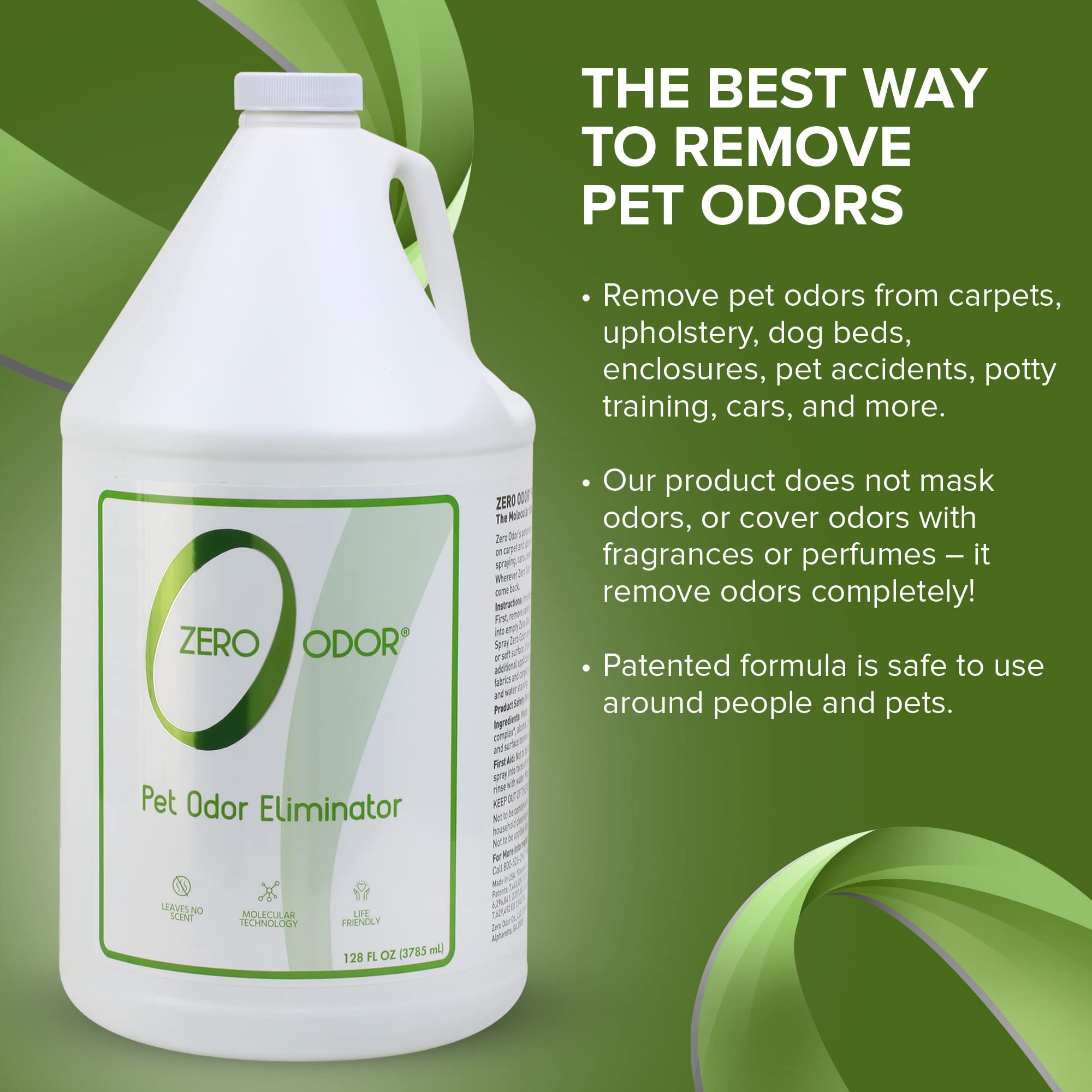 Zero Odor convient à des surfaces variées comme salon et salle à manger.