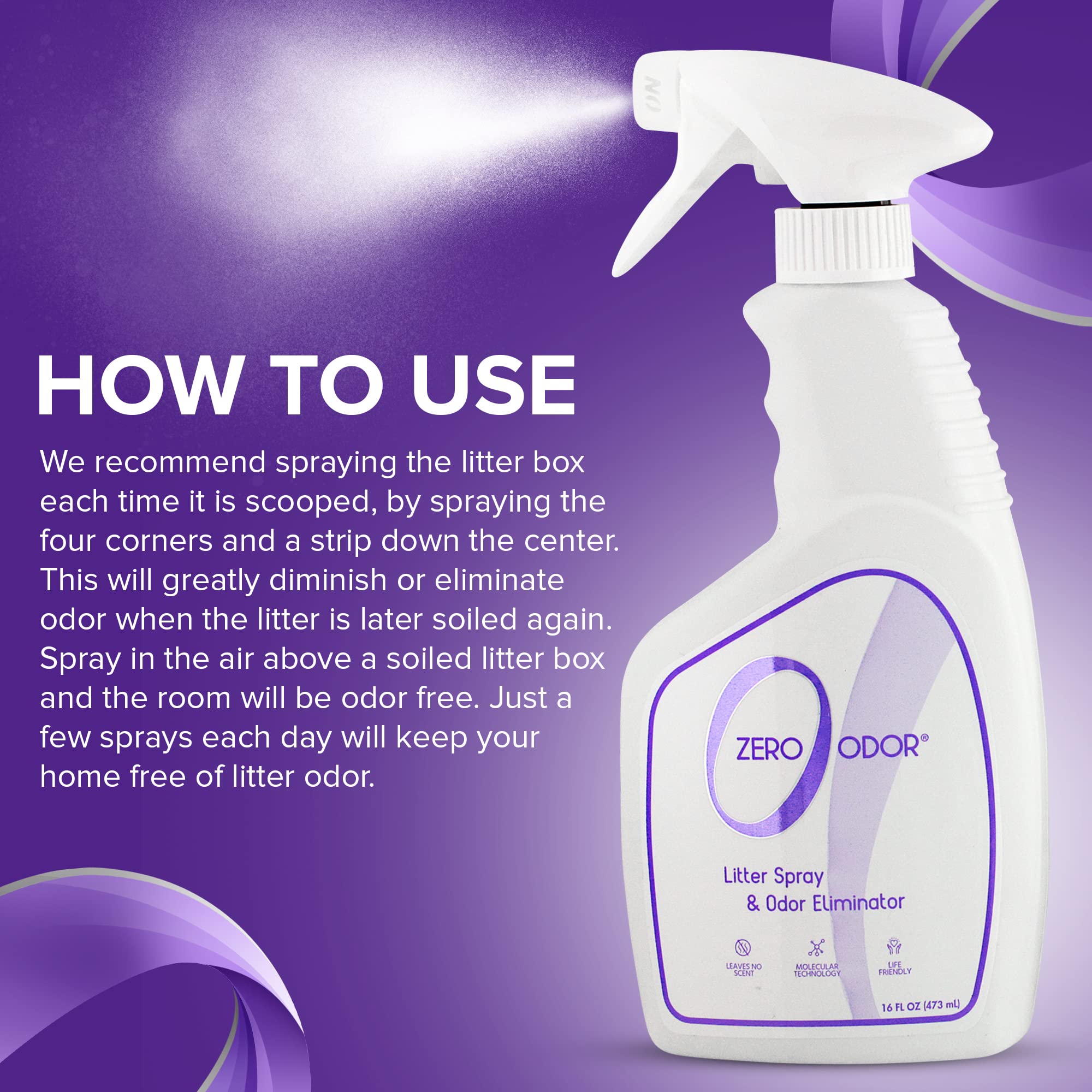 Zero Odor Emballage pratique: bouteille durable et facile à transporter.