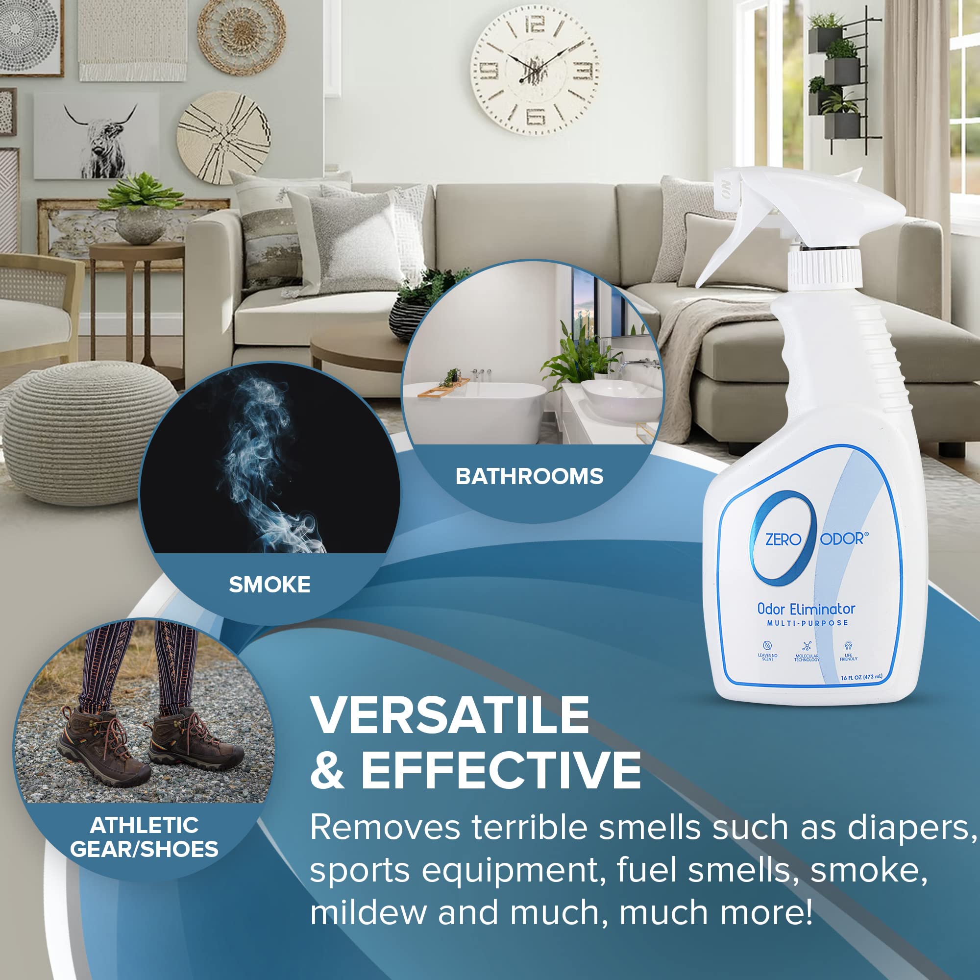 Zero Odor dans l’armoire, odeurs de vêtements atténuées.