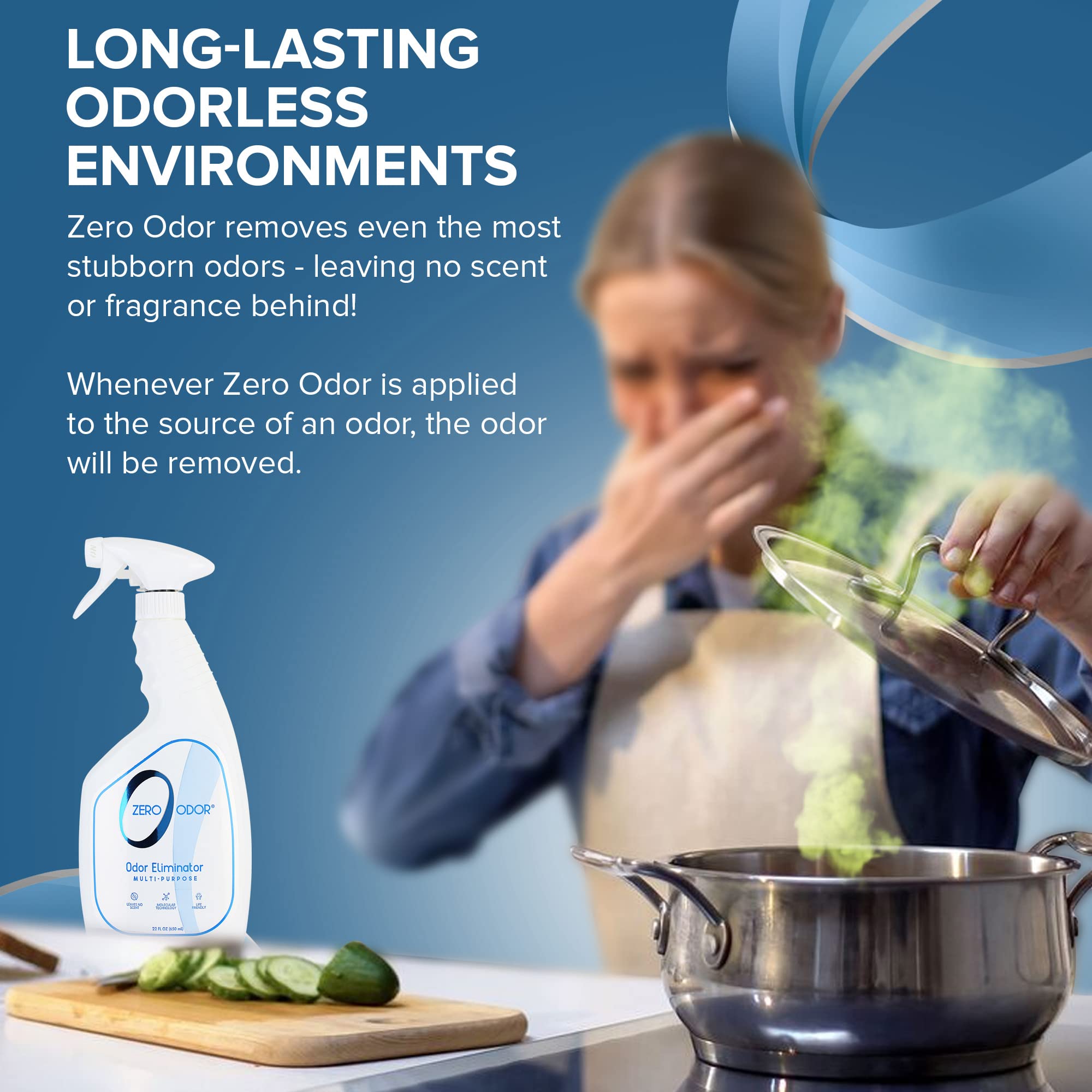 Zero Odor traceur-parfum: repère les zones traitées et neutralise les odeurs.
