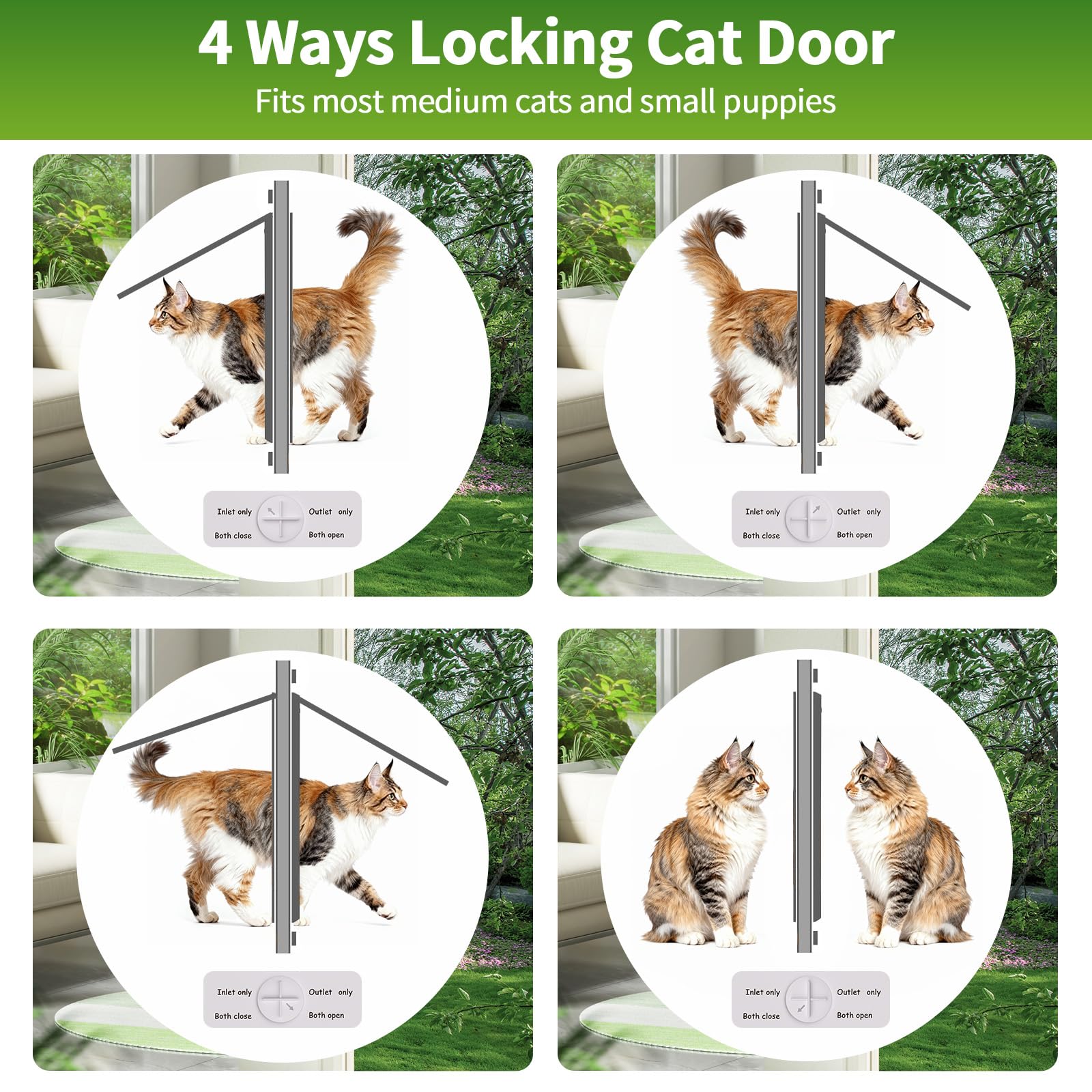 Zerzuo conception-resistante-alu-porte-chat : cadre aluminium durable pour usage quotidien.