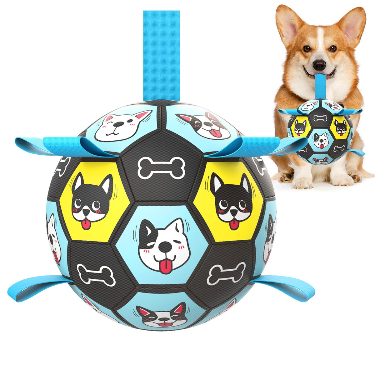 ZestPulse Ballon-foot-chien-sangles offrant des jeux dynamiques et interactifs.
