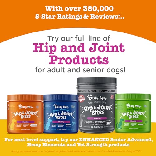 Zesty Paws Mussel Mobility Bites, 90 bouchées pour un usage durable.
