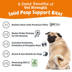Zesty Paws bouchées moelleuses présentées, faciles a donner lors des repas quotidiens.