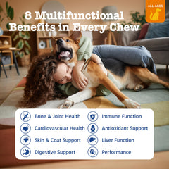 Zesty Paws comprimés coeur et immunite — soutiennent vitalite et sante generale du chien