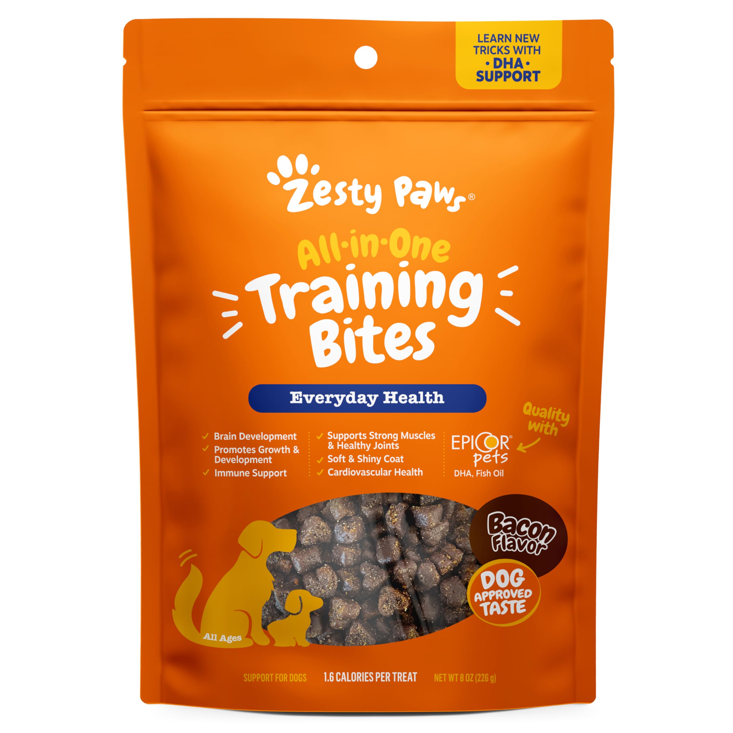 Zesty Paws : emballage des friandises d'entraînement, pratique pour les sessions.