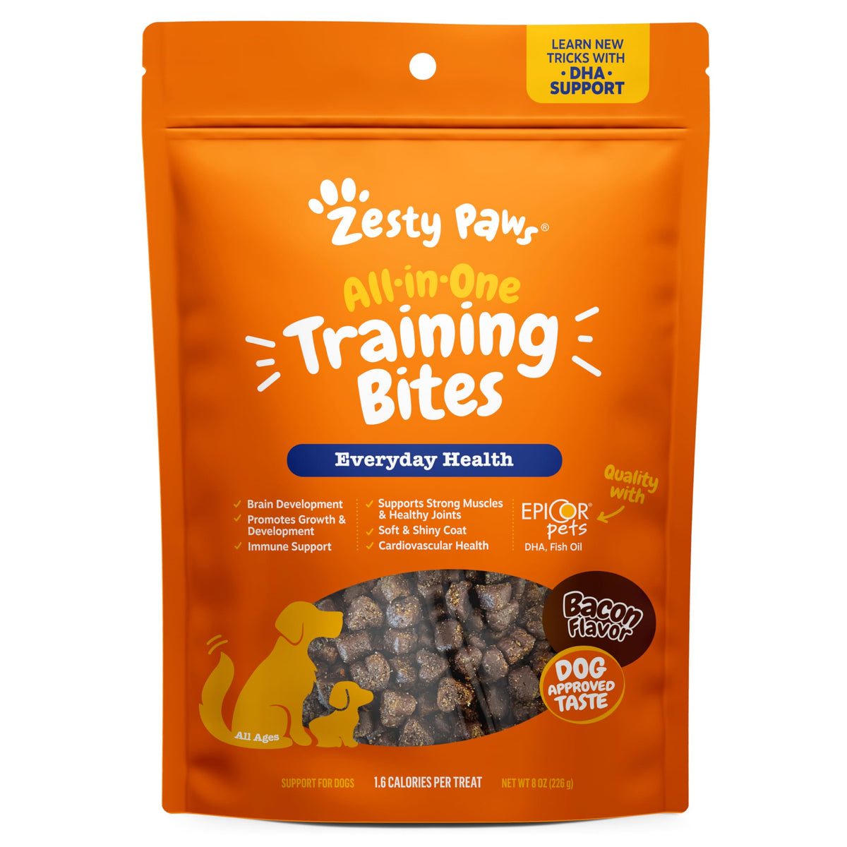 Zesty Paws : emballage des friandises d'entraînement, pratique pour les sessions.