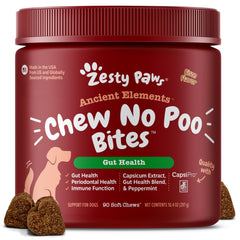 Zesty Paws – emballage du produit, facile à repérer et crédible pour le rayon animaux.