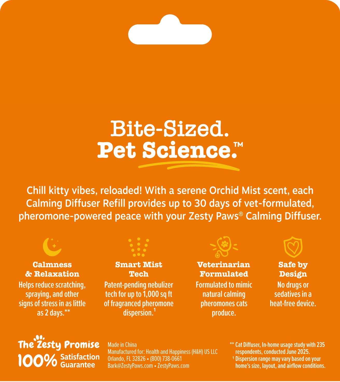Guide d’utilisation Zesty Paws pour diffuseur chat.