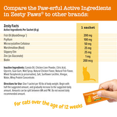 Zesty Paws Hairball Chat Mousse – doseur intégré pour plus de commodité.