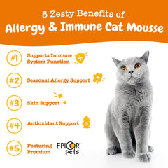Texture crèmeuse de la mousse Zesty Paws pour chat, ajout facile à l’alimentation