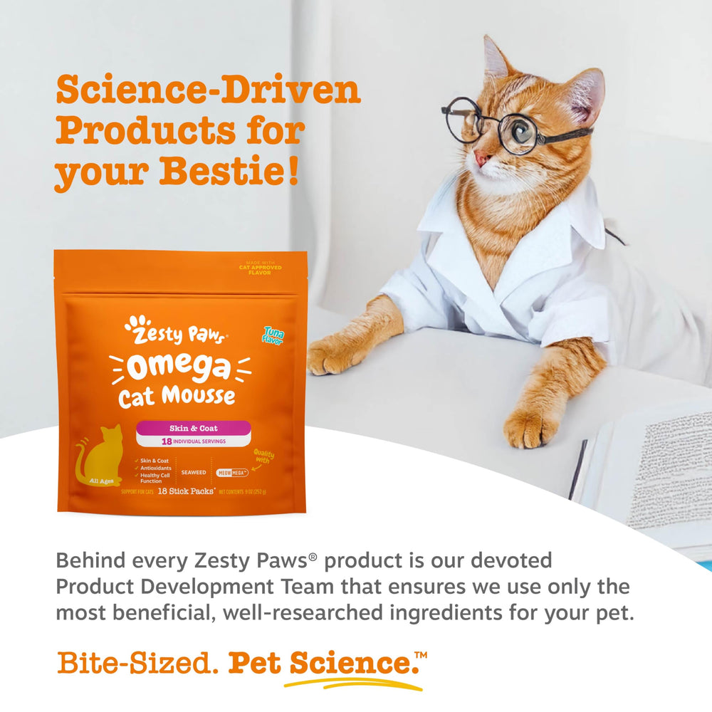 Conditionnement 18 unités de Zesty Paws Mousse, préparation pour routine régulière.