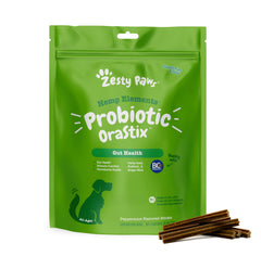 Zesty Paws OraStix baton-probiotique menthe: soutien digestion et haleine fraîche.