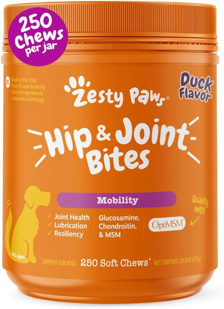 Zesty Paws Hip et Articulations emballage canard pour articulations des chiens