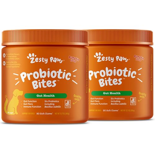 Zesty Paws Probiotiques pour chiens – emballage élégant et attrayant.
