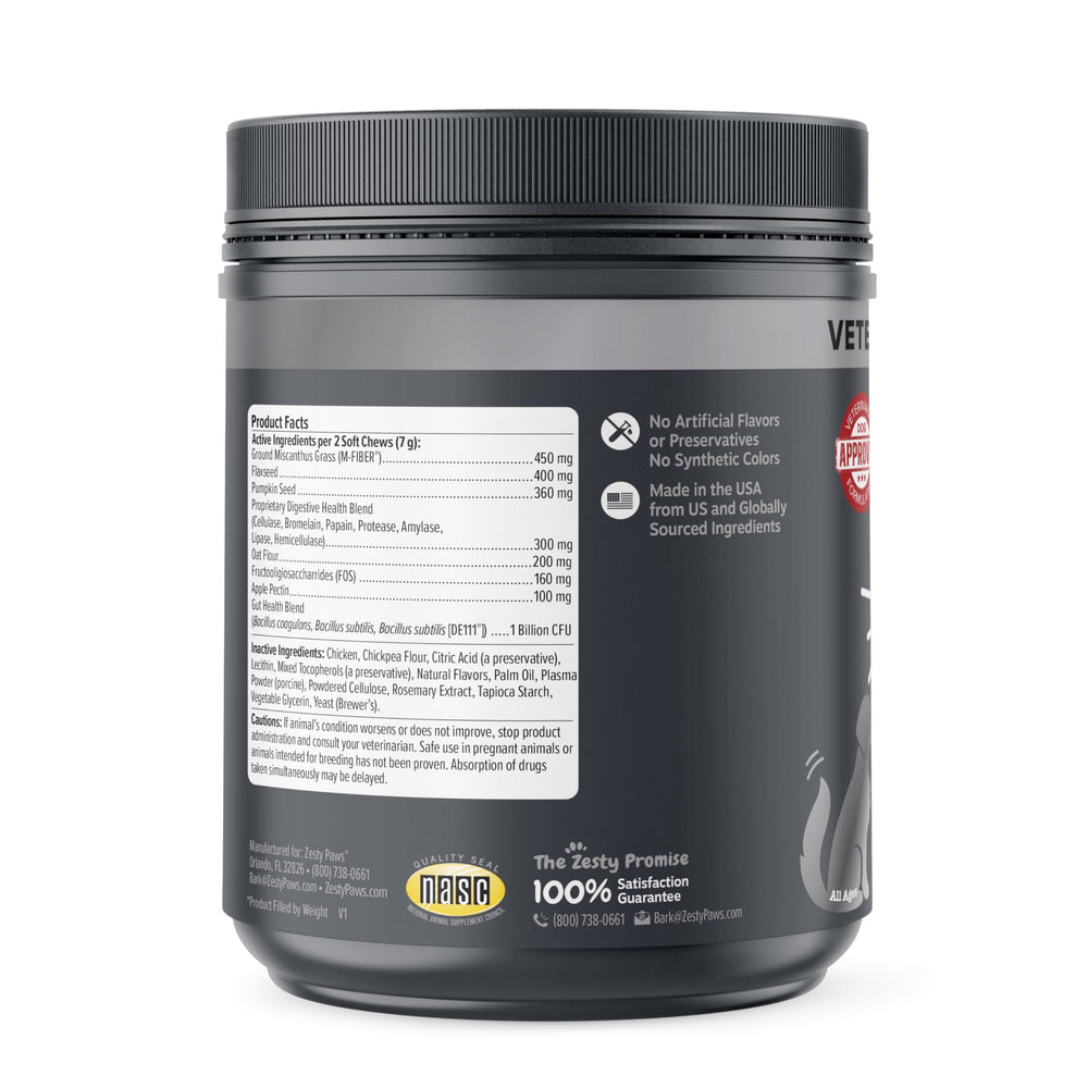 Zesty Paws probiotiques DE111, soutien intestinal potentiel.