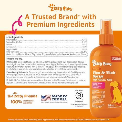 Zesty Paws Santé Pelage — laisse le pelage lustré et sain.