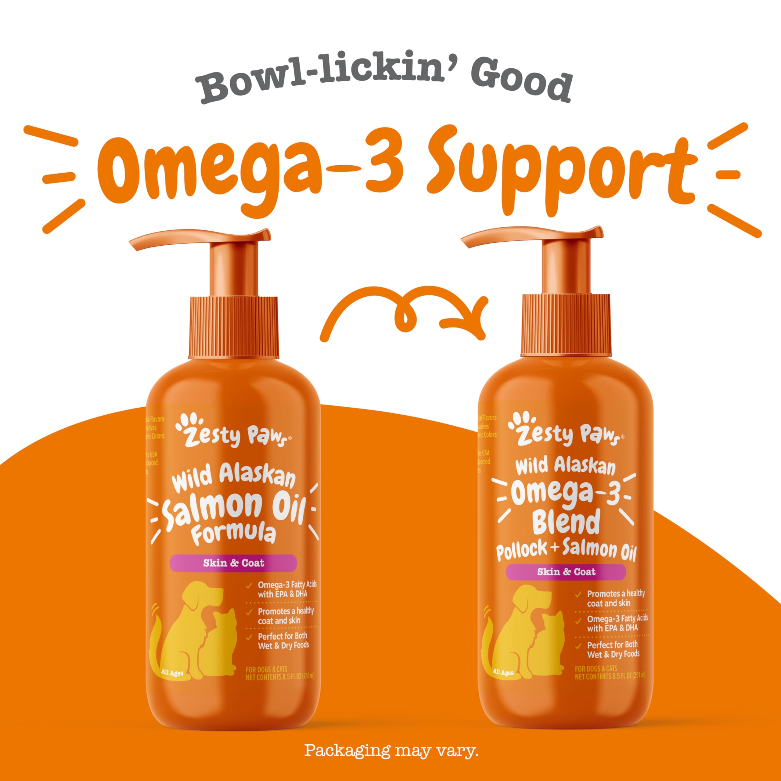 Zesty Paws Omega3 – intégration facile dans les repas quotidiens.