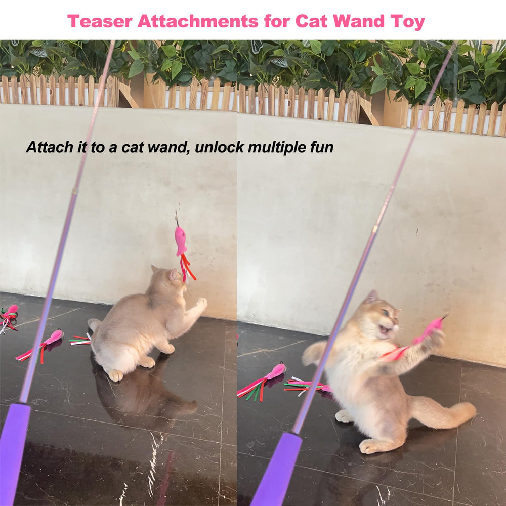 Ensemble de 5 jouets rose ZeyZoo, options variées pour chats d'intérieur.