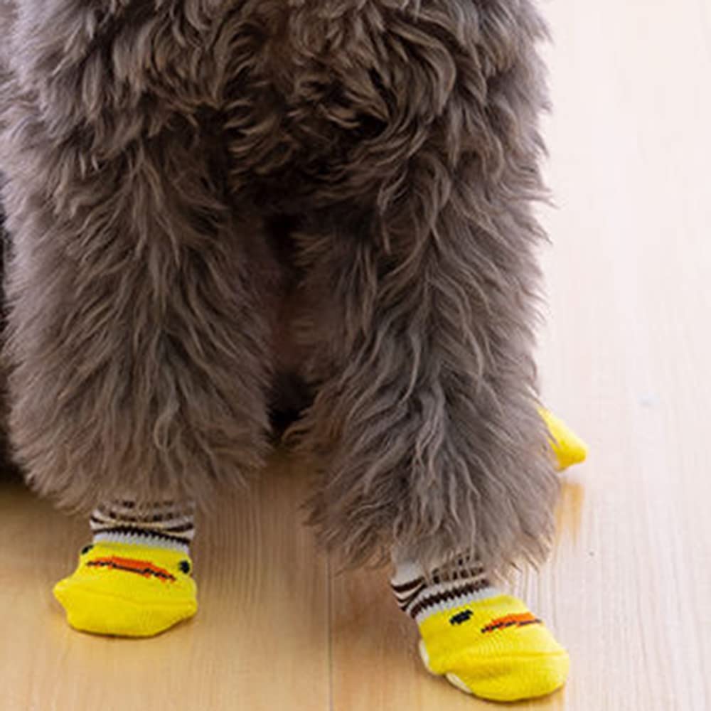 Chaussettes ZGWANSUI ours bleu vue rapprochée protègent les coussinets et offrent chaleur.