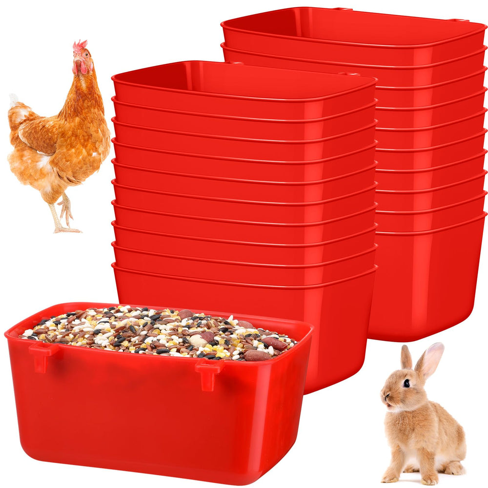 Tasses d'alimentation Zhehao pour cage d'oiseaux, facile à remplir.
