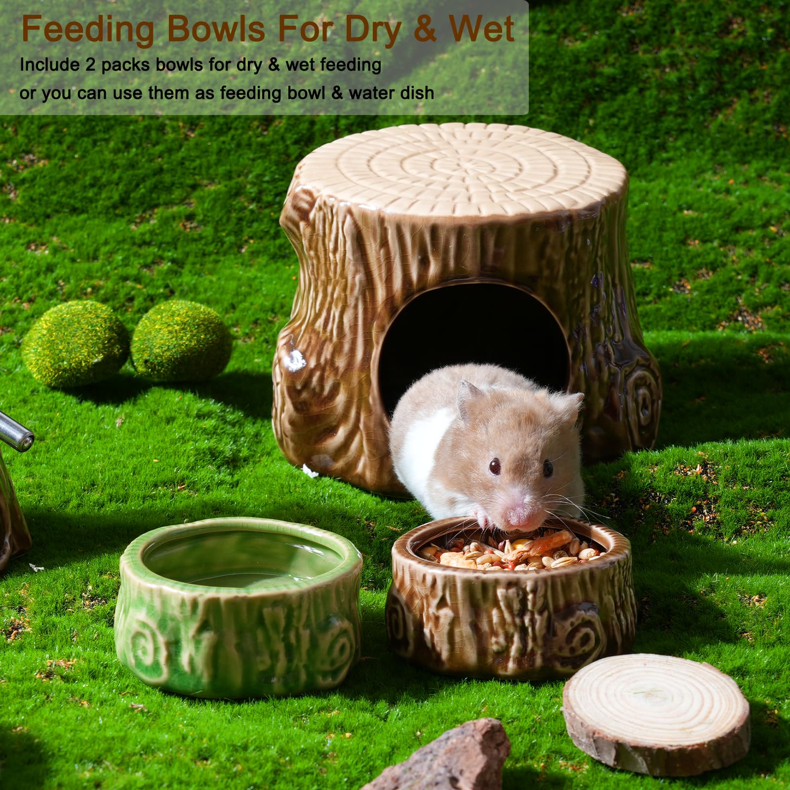 Bol Zhilishu taille parfaite pour petits animaux, pratique et facile à nettoyer.