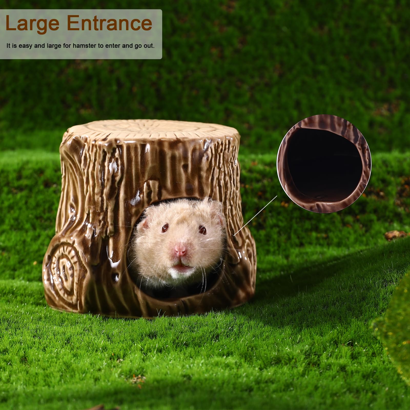 Zhilishu cache-hamster ceramique interieur: espace cosy pour repos.