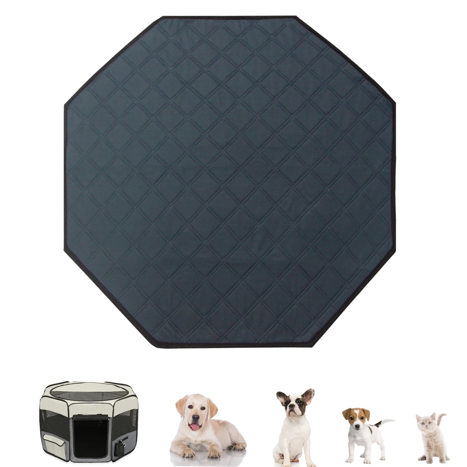 Tapis Zhilishu pour parc octogonal 29 pouces, absorption et entretien faciles.