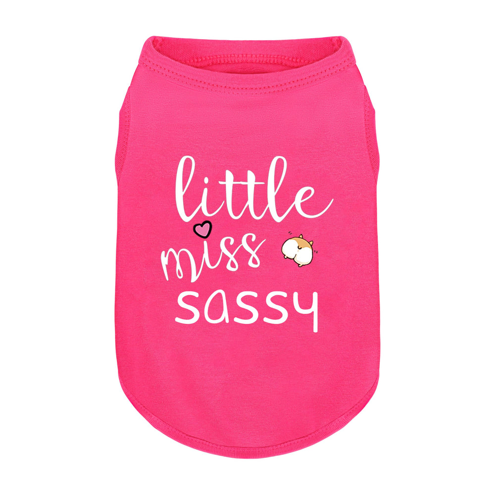 Chemise Ziagaop pour chien rose sans manches avec graphisme espiègle, idéal pour les sorties.