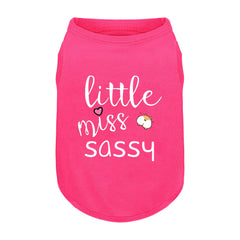 Chemise Ziagaop pour chien rose sans manches avec graphisme espiègle, idéal pour les sorties.