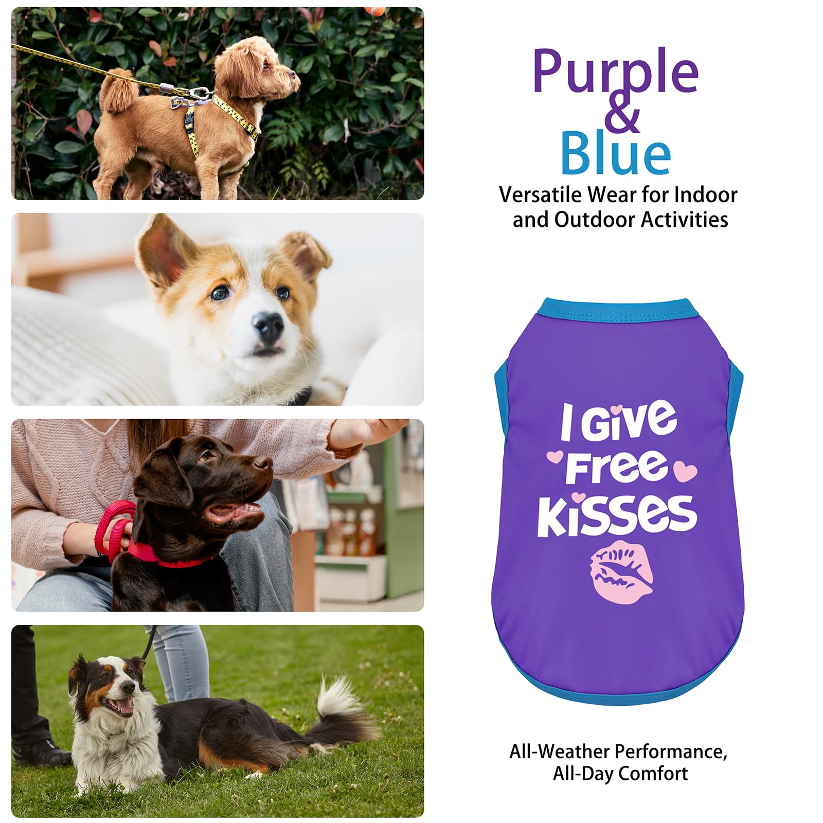 Ziagaop haut chien impressions transfert thermique amusantes et durables.