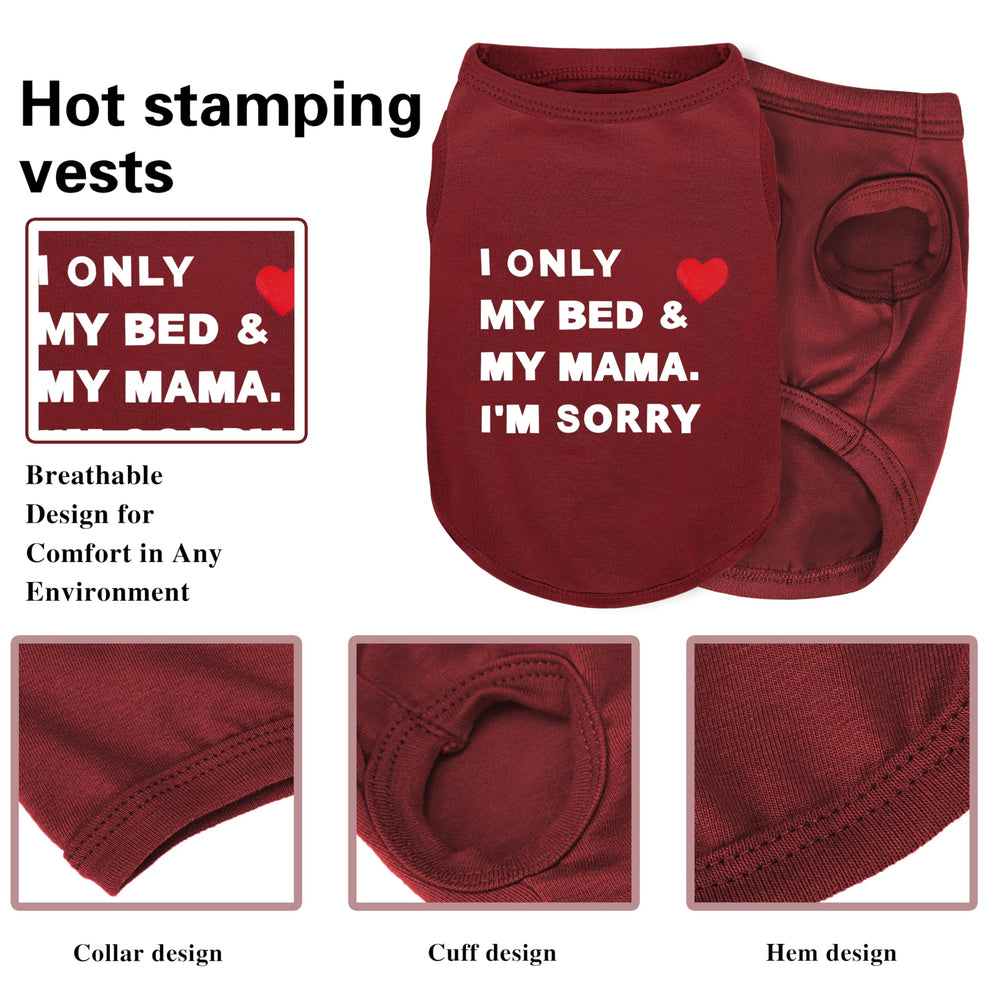 T-shirt Ziagaop pour chien en coton imprimé kaki, facile à entretenir.