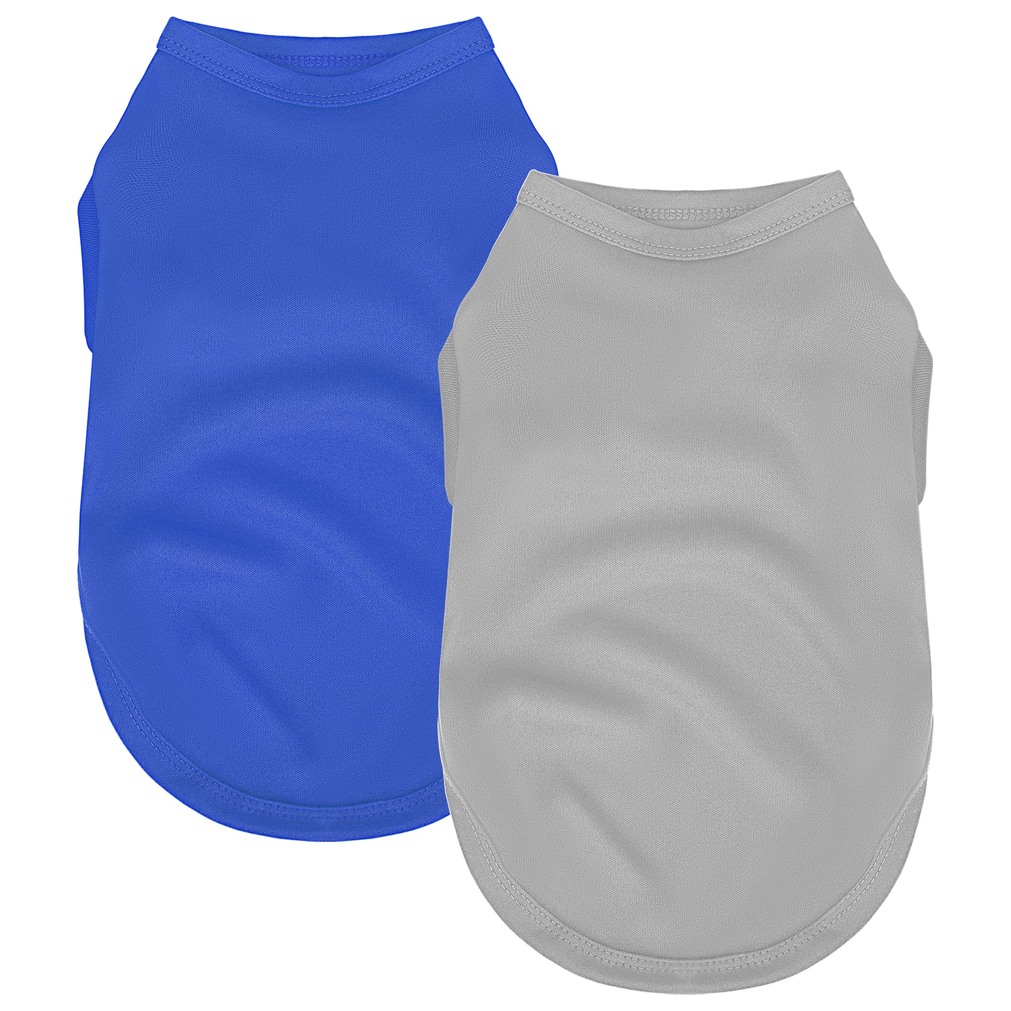 T-shirt chien ZIAGAOP bleu gris extralarge, confortable pour les promenades quotidiennes.