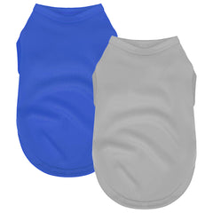 T-shirt chien ZIAGAOP bleu gris extralarge, confortable pour les promenades quotidiennes.