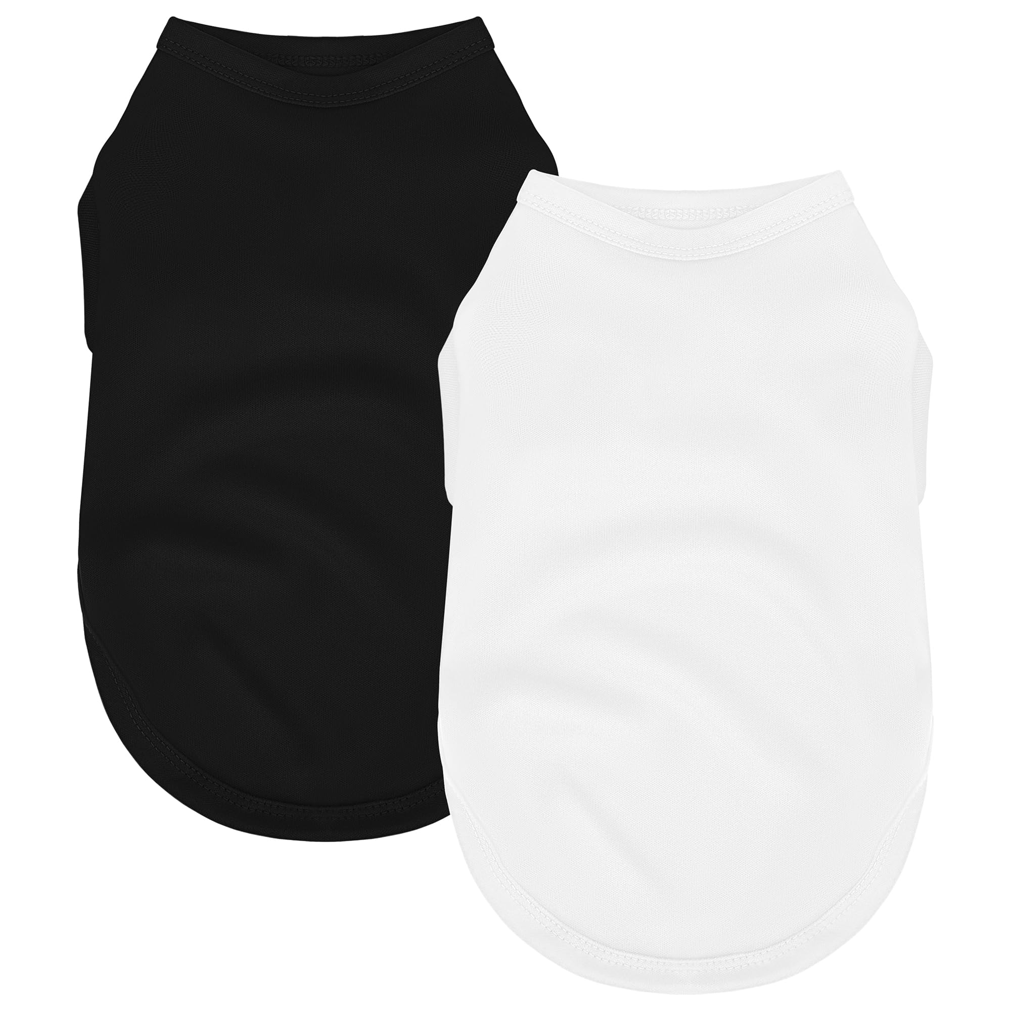 ZIAGAOP t-shirt chien uni noir et blanc, idéal pour les sorties quotidiennes.
