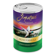 Zignature Formule Canard Humide 13oz, soutien l'hydratation quotidienne du chien.