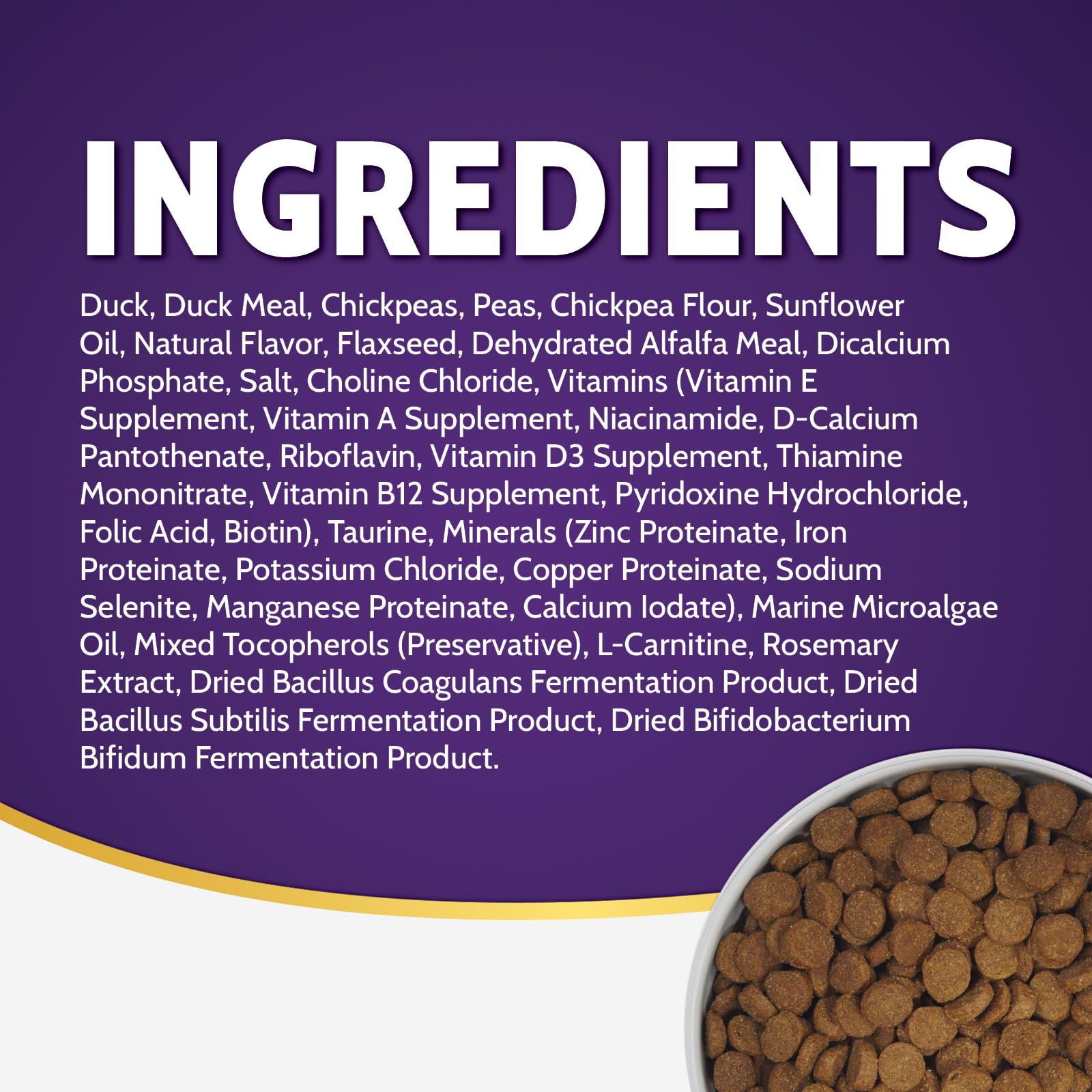 Zignature Pois et Chiches ingredients – fibres naturelles