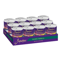 Zignature Saumon emballage 13oz montrant le produit, pratique et facile à servir.