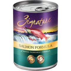 Zignature Saumon Formule - boîte chien 370 g, repas équilibré et appétissant.
