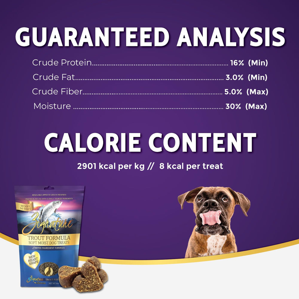Zignature Truite, friandises pour chien en snack quotidien, moment de partage.