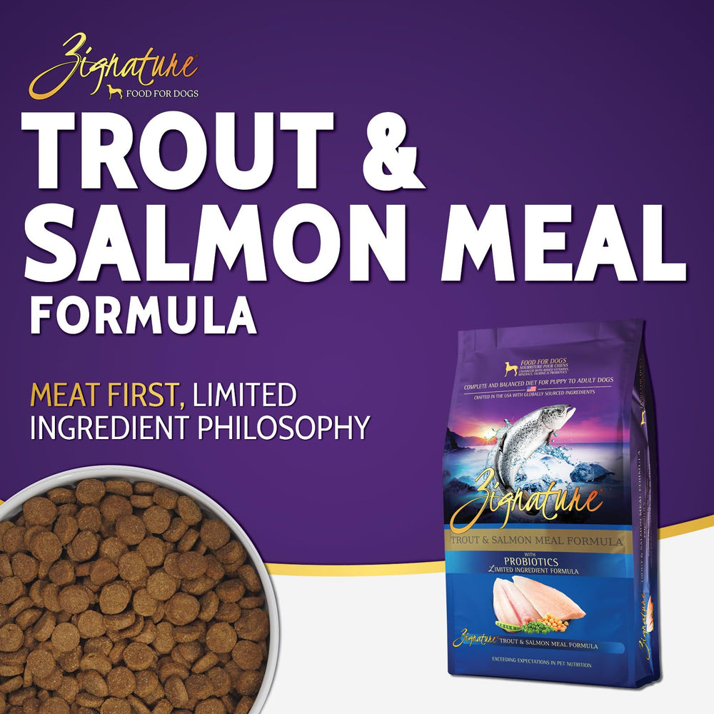 Zignature Trout & Salmon – protéine poisson et oméga-3 pour pelage sain