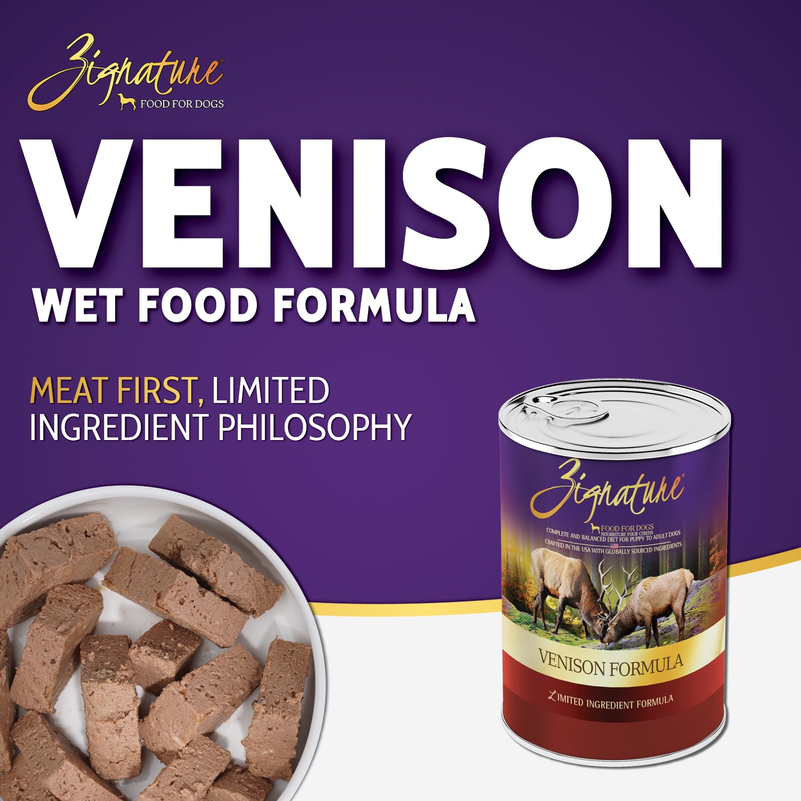 Zignature Venison : ouverture et portions pratiques pour servir