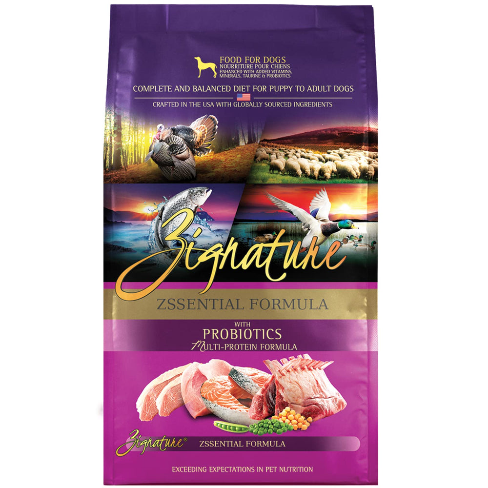 Emballage Zignature Zssential montrant des protéines de poisson de haute qualité.